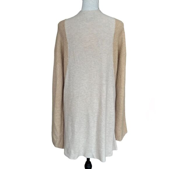 Something Navy two-tone open front cardigan Wool Blend Size L. - Picture 4 of 8